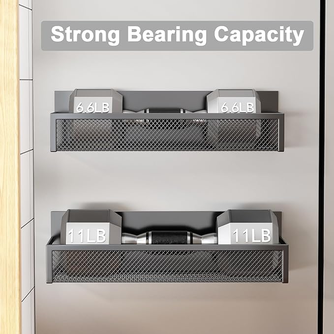 Aufworld Magnetic Spice Rack for Refrigerator, 2 Pack Magnetic Shelf, Fridge - Image 3