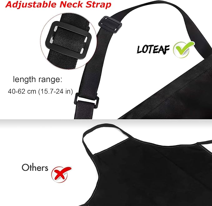 4 Packs Chef Apron, Adjustable Aprons - Image 3