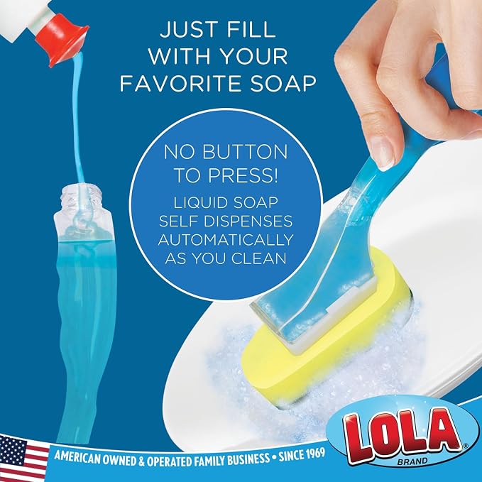 LOLA Soap Dispenser Dish Wand Sponge Head Refills, 12 Pack, Super Absorbent - Image 2