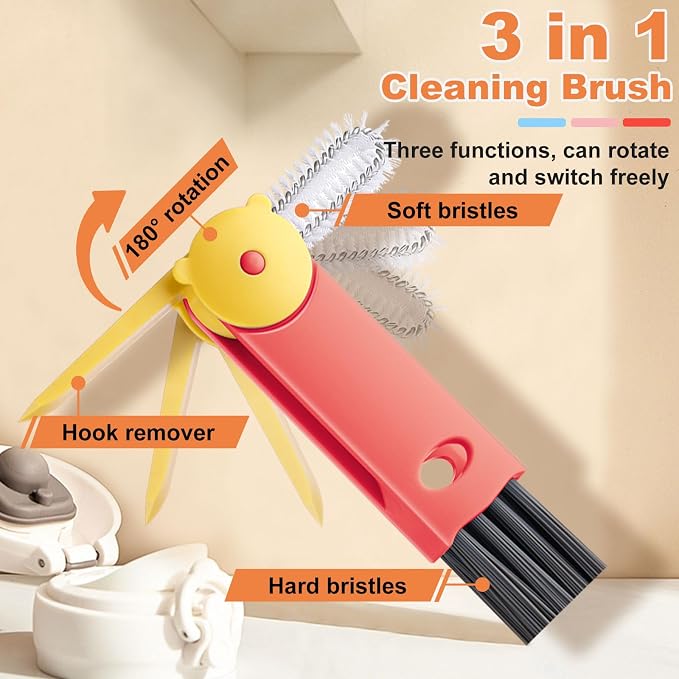 3 in 1 Cup Lid Cleaning Brush, Portable Gap Cleaner Brush - Image 3