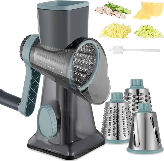 Cheese Grater Hand Crank Rotary Vegetables Shredder by EDEFISY
