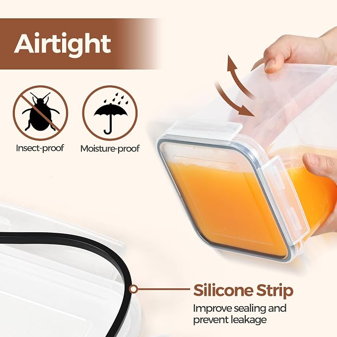 ComSaf Brown Sugar Container Set of 2, Airtight Food Storage Containers - Image 5