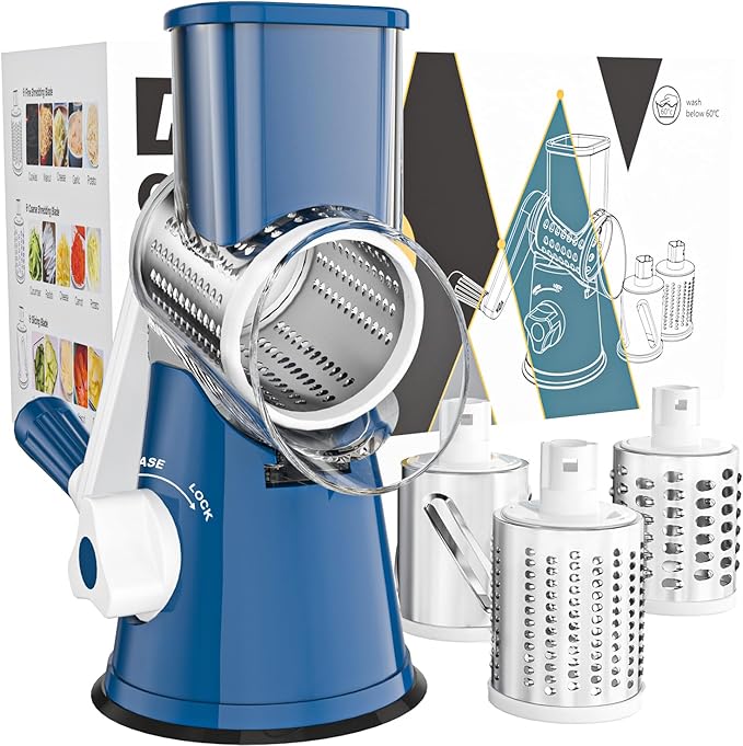 Cambom Rotary Cheese Grater Hand Crank Cheese Shredder by Cambom