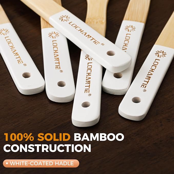 Wooden Spoons for Cooking Bamboo Utensils Set - Image 4