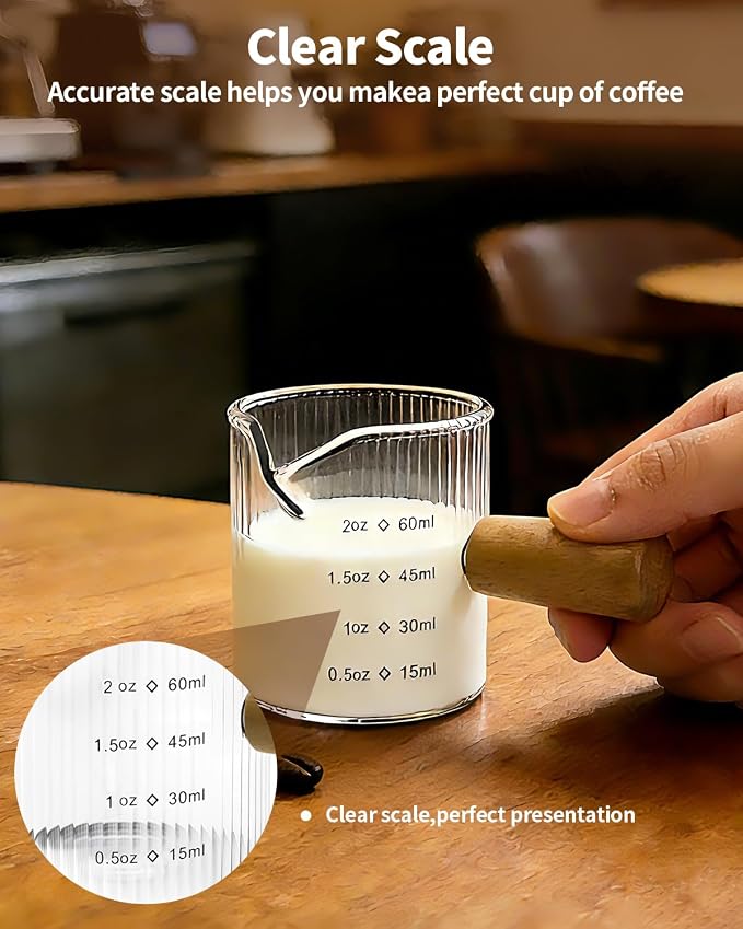 Espresso Measuring Cup 2 OZ, Espresso Glass Cups - Image 4