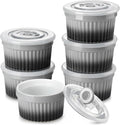vancasso 8 oz Ramekins with Lid, Porcelain Creme Brulee Souffle Dishes by vancasso
