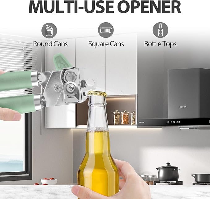 Safring Can Opener Manual, Heavy Duty Handheld Strong Can Opener - Image 5