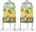 MosJos 2 PACK 1.5 Gallon Drink dispenser, Glass Beverage Dispenser by MosJos