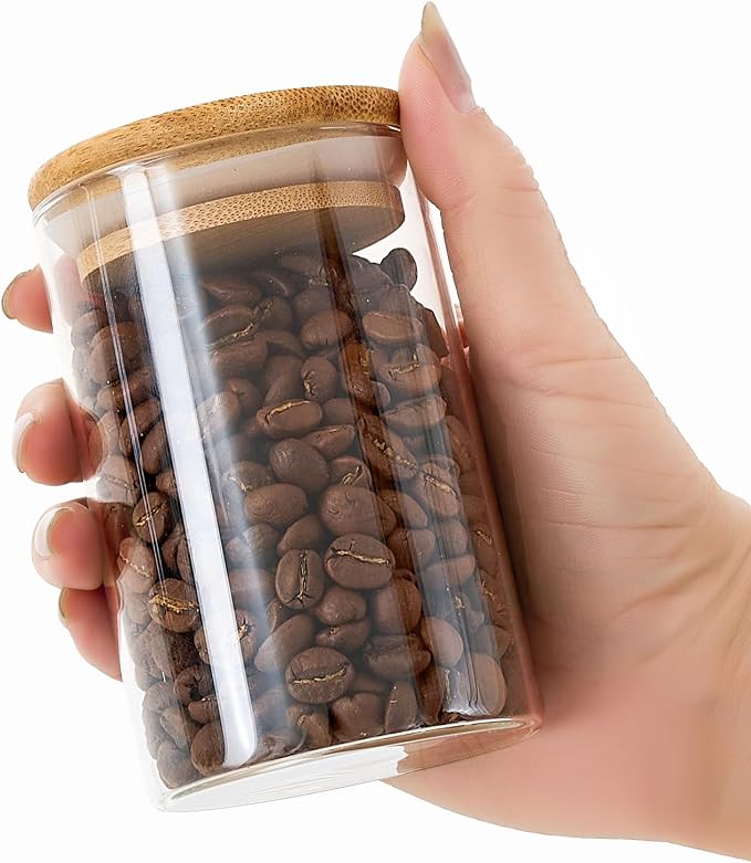 12 Packs Bamboo Qtip Holders, 10 oz Glass Round Storage Containers - Image 6