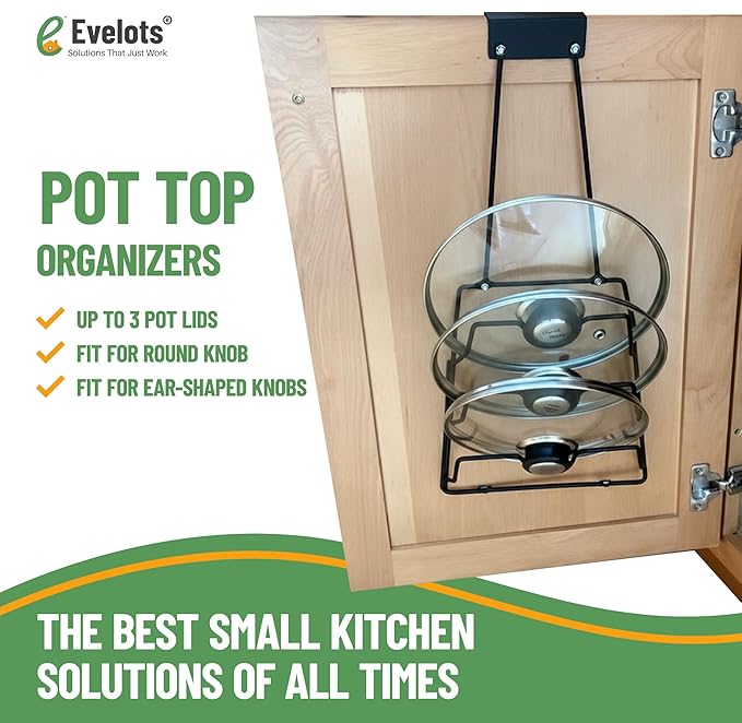 Evelots 2-in-1 Pot Lid Organizer - Image 4