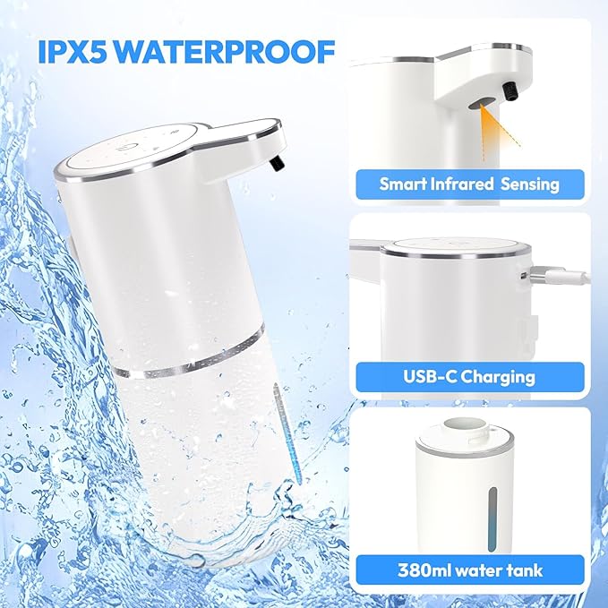 2 Pack Automatic Foaming Soap Dispenser, Touchless Foam Soap Dispenser - Image 3
