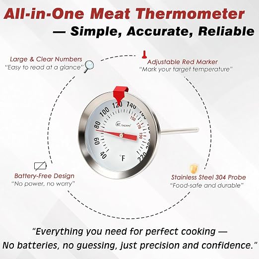 Instant Read Meat Thermometer 2'' Cooking Thermometer Kitchen Thermometer - Image 5