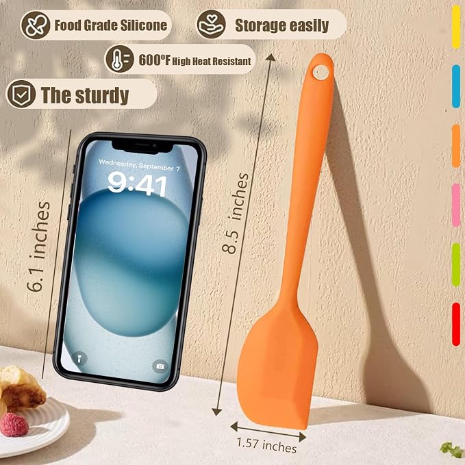 8 Pieces Silicone Spatulas, 8.5 inch Non-stick - Image 3