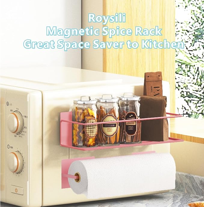 Magnetic Spice Rack For Refrigerator, Space Saving Magnetic Shelf For Fridge - Image 7