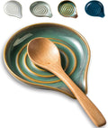 LAUCHUH Spoon Rest for Kitchen Counter, Spoons or Tongs, Unique Green by LAUCHUH