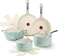 T-Fal Inspire Nonstick Ceramic Cookware Set, Oven Safe to 500°F, Ceramic Pots by T-falbrand