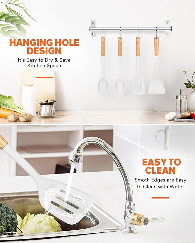 Silicone Cooking Utensils Set, Perfectly Angled - Image 6