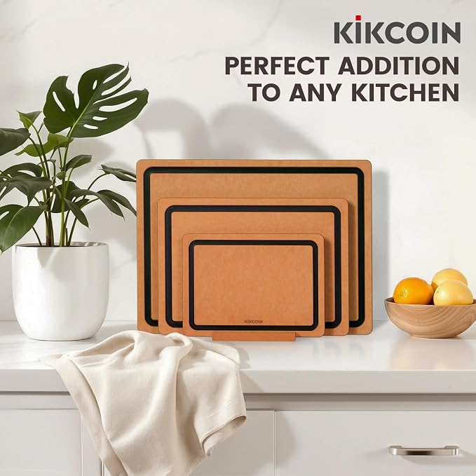 Kikcoin Wood Cutting Board Set of 3, Cutting Boards - Image 7