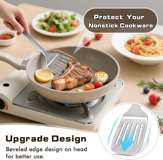 6 Pcs Cooking Utensils Set, Stainless Steel Kitchen Utensils, Heat Resistant - Image 5