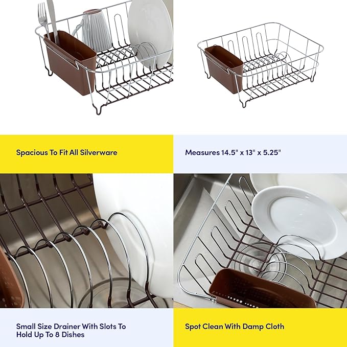 Dish Drying Rack & Cutlery Holder 2 Piece Set - Image 6