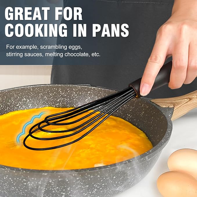 Flat Whisk, EDDEAS Silicone Gravy Whisk - Image 3