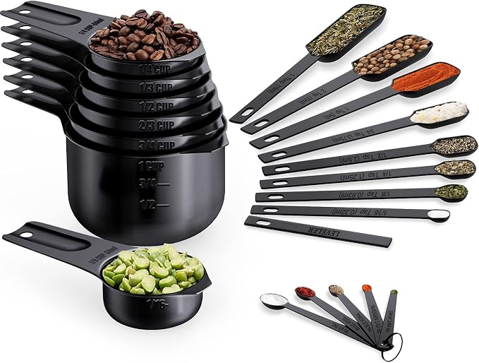 Wildone Black Measuring Cups & Spoons Set of 21 by Wildone