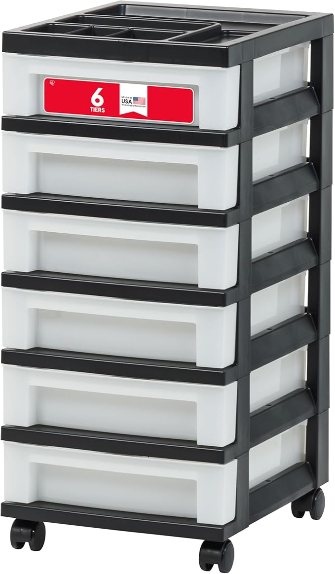 IRIS USA Craft Plastic Organizers and Storage, Rolling Storage Cart by IRISUSA