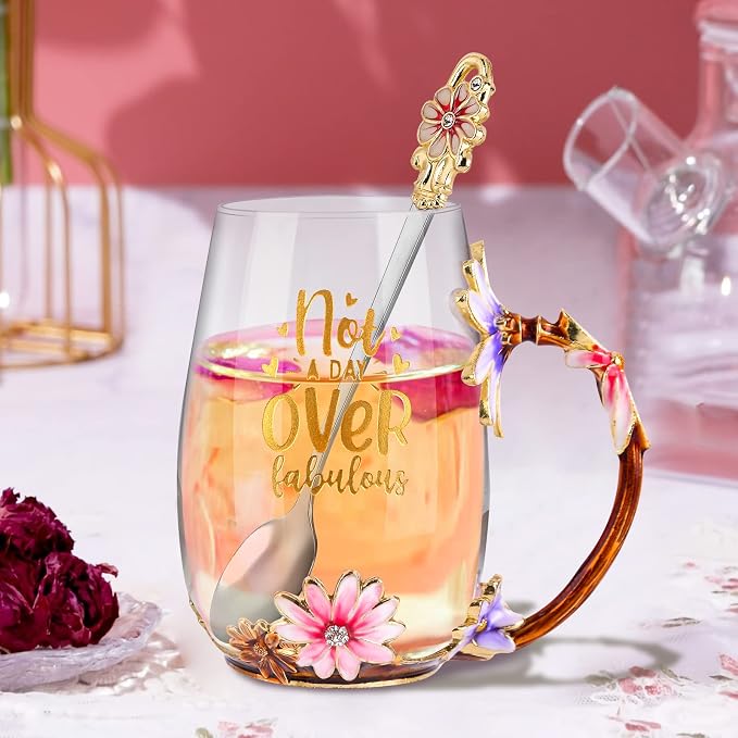 OEAGO Birthday Gifts for Women Mom Tea Cup Unique Friendship Mothers Gifts for - Image 3
