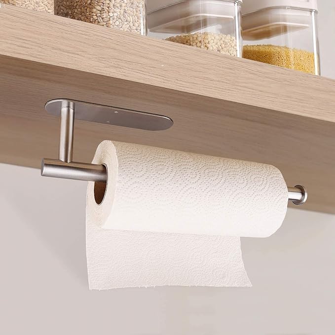 Paper Towel Holders for Kitchen, Paper Towels Bulk- Self-Adhesive Under Cabinet - Image 2