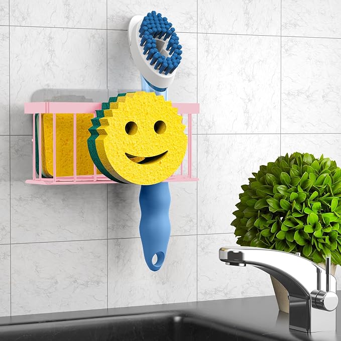 MURLONG Sponge Holder Smiley Face, Sink Caddy, Sink Organizer - Image 6