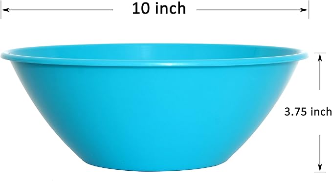 Youngever 9 Pack 3000ML Re-usable Plastic Mixing and Serving Bowls, Popcorn - Image 2