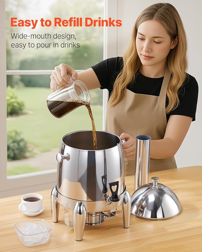 VEVOR Stainless Steel Beverage Dispenser, 2.7 Gallon Drink Dispenser - Image 5