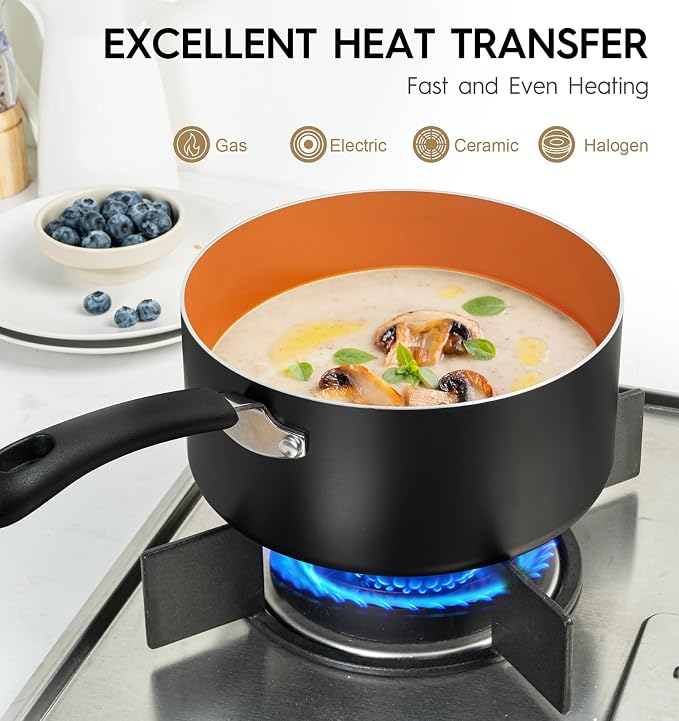 MICHELANGELO Nonstick Sauce Pan - Image 2