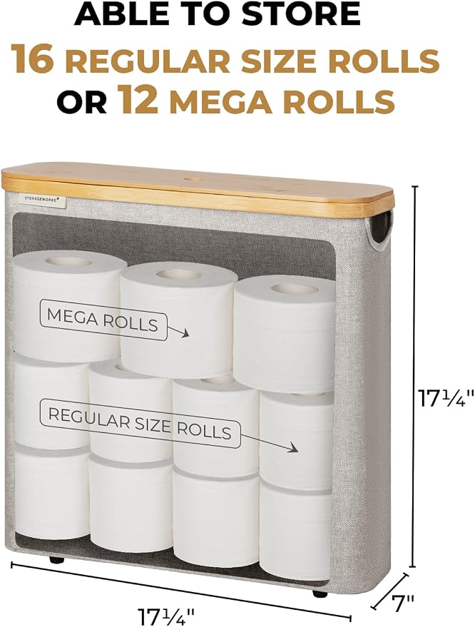 StorageWorks Large Toilet Paper Storage - Image 2