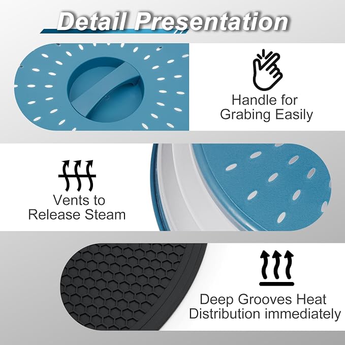 2 in 1, WENWELL Microwave Splatter Cover - Image 6