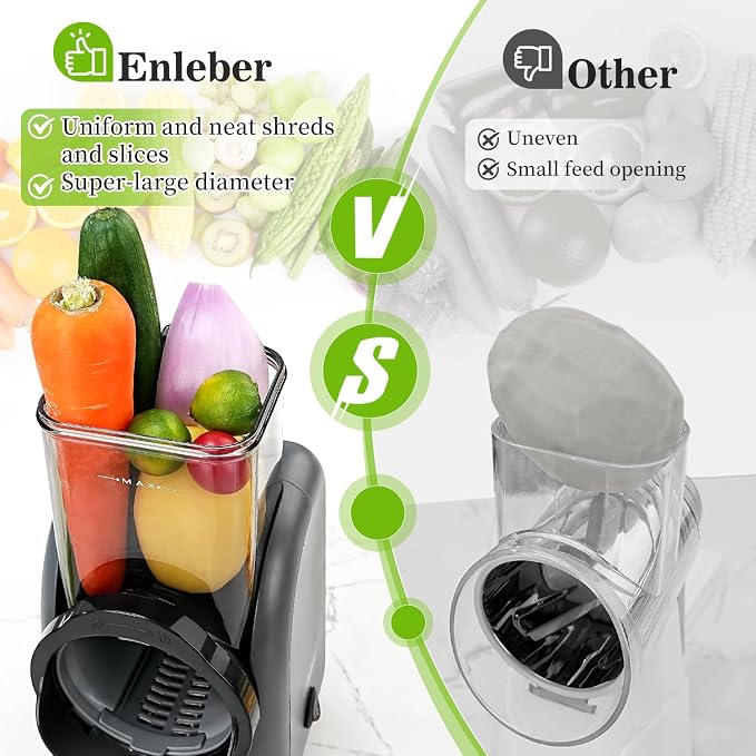 Electric Cheese Grater Rotary Slicer-One-Touch Control Vegetable Slicer - Image 5