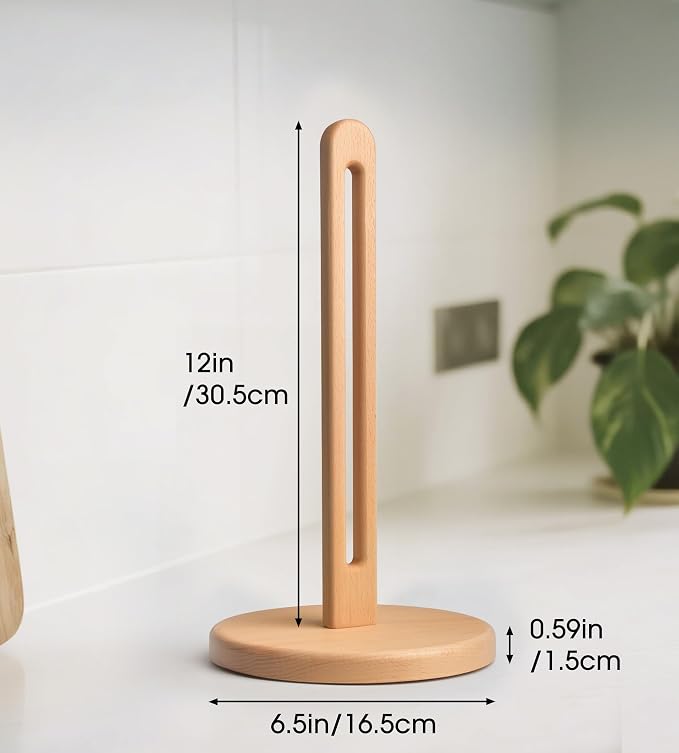 Wooden Paper Towel Holder Stand - Image 3