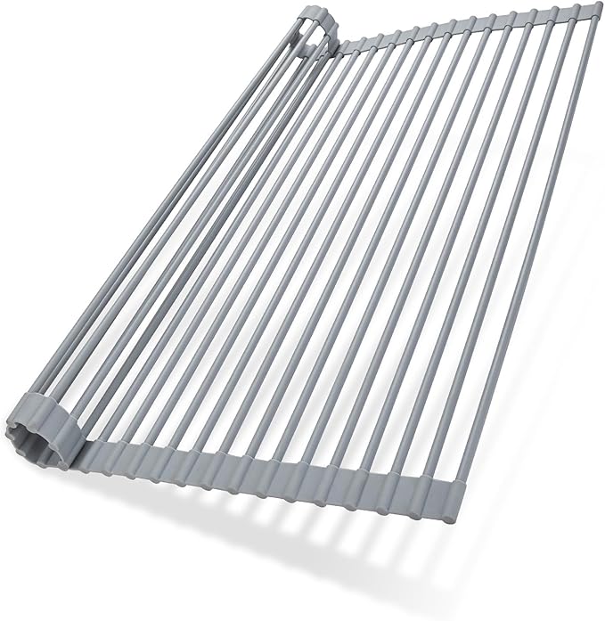 Ohuhu Dish Drying Rack Over The Sink, Roll Up Sink Rack 20.5" W x 13.1" L by Ohuhu