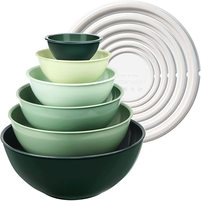 Greentainer Plastic Mixing Bowls by Greentainer