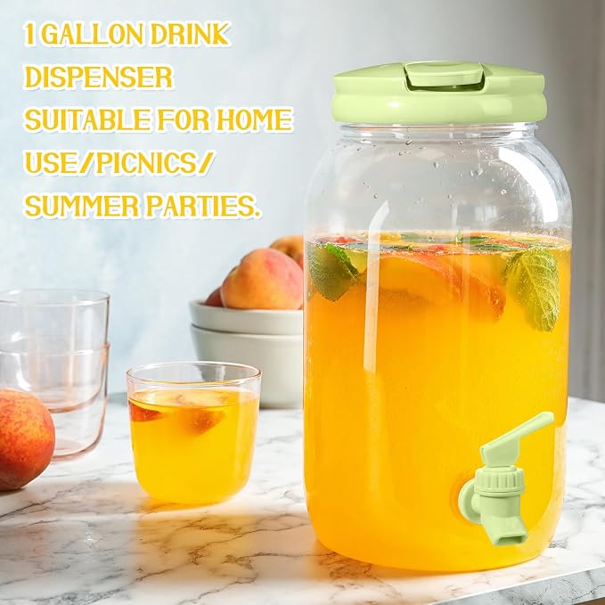 Havawish 2 Pcs 1 Gallon Plastic Beverage Dispenser - Image 5