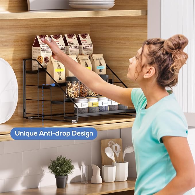 Spice Rack Organizer for Cabinet, 4 Tiered Spice Rack Organizer, Tiered - Image 7