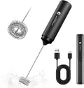 Rechargeable Milk Frother Handheld, 2-IN-1 Dual Spring Whisk Electric Frother by NewEnglandStories