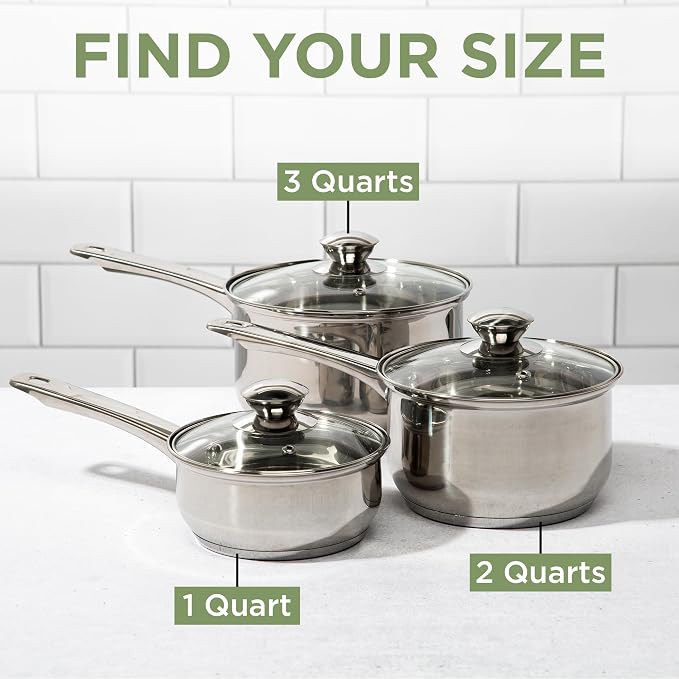 Ecolution Stainless Steel Sauce Pan, Encapsulated Induction Ready Cooking Pot - Image 7