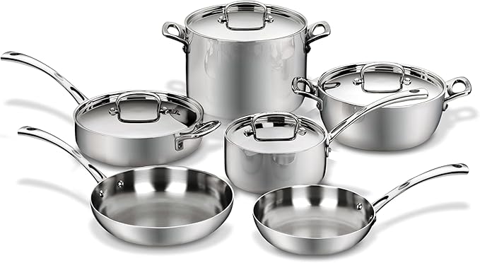 Cuisinart French Classic Tri-Ply Stainless 10-Piece Cookware Set by Cuisinart