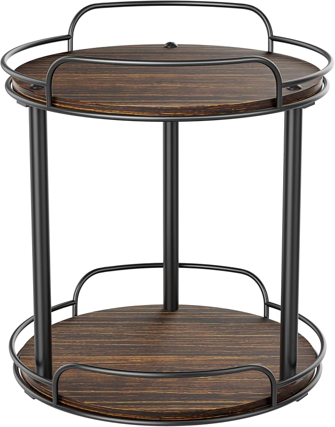 LAMU 9'' Wood Lazy Susan Turntable Organizer by YourHome-OrganizationHelper