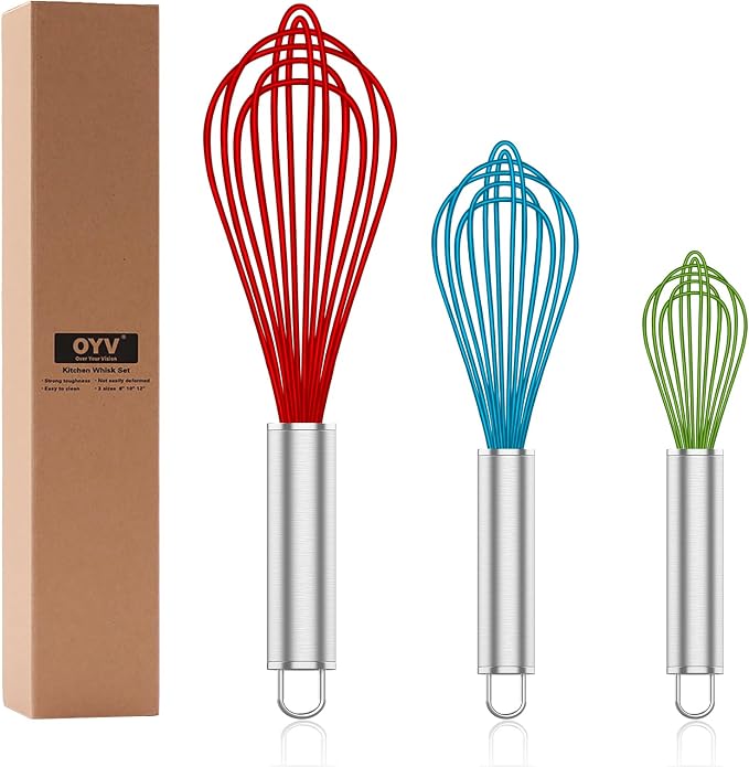 OYV Silicone Rubber Whisk, Premium Whisks by OYV