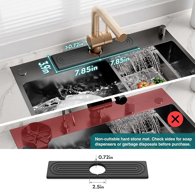 Eormoe Kitchen Sink Faucet Mat - Image 2