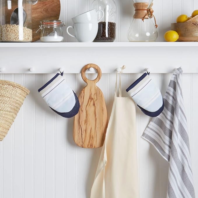 Martha Stewart Thin Stripe Mini Oven Mitt 2-Pack Set - Image 2