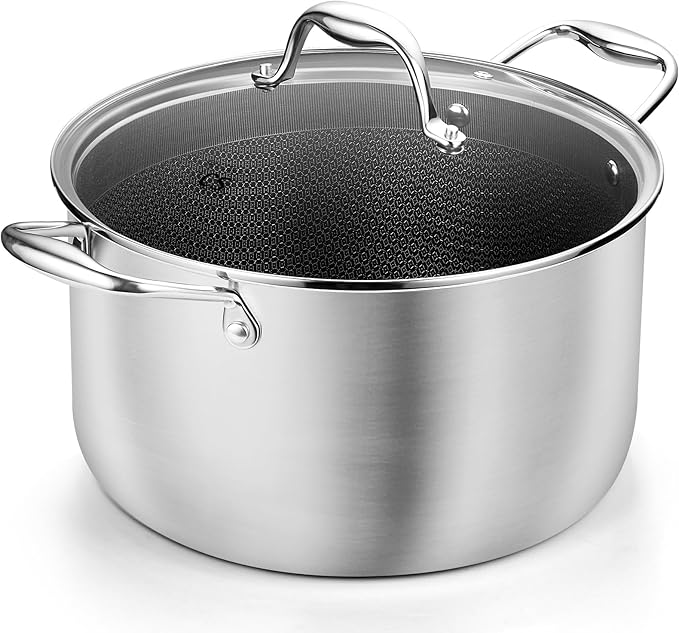 KOCH SYSTEME CS Triply Stainless Steel Pot 6 Quart, Nonstick Hybrid 18/10 by KOCHSYSTEMECS