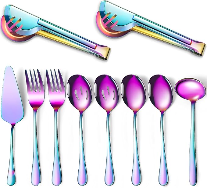 Patelai Serving Utensils Set Include Stainless Steel Large Spoons Slotted by Patelai